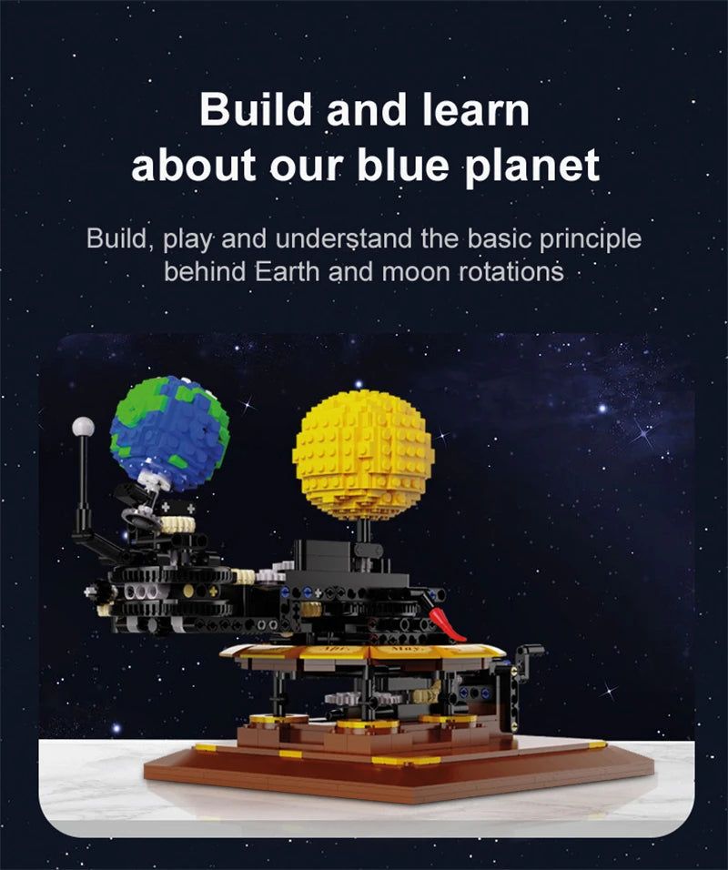 Cada 865PCS City Solar System Earth and Sun Clock Building Blocks Science Experiment Education Brick - Gallery image 8