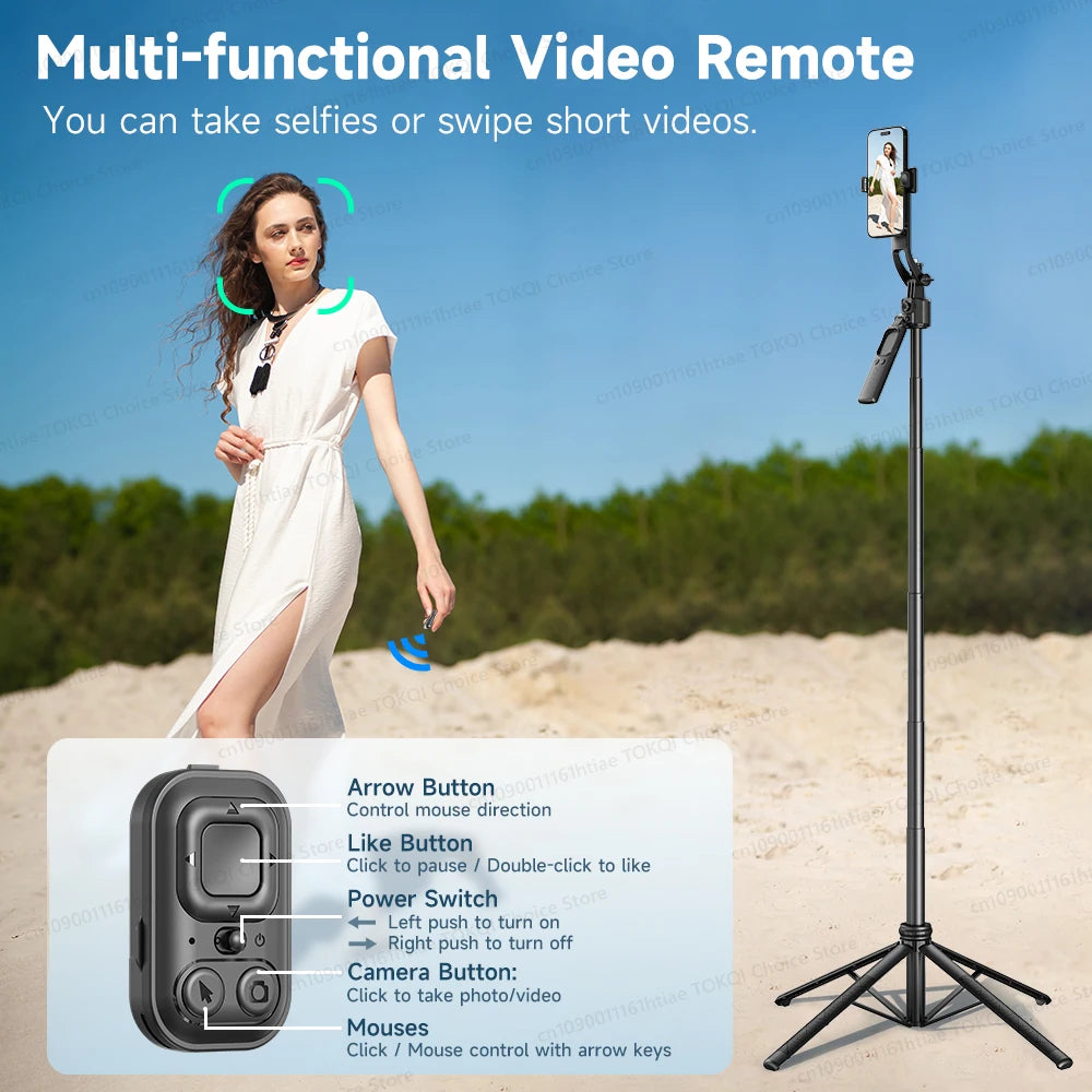 AI Tracking Gimbal - 360° Auto Rotate Selfie Stick | TOKQI