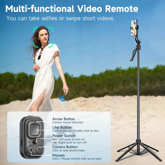 AI Tracking Gimbal - 360° Auto Rotate Selfie Stick | TOKQI