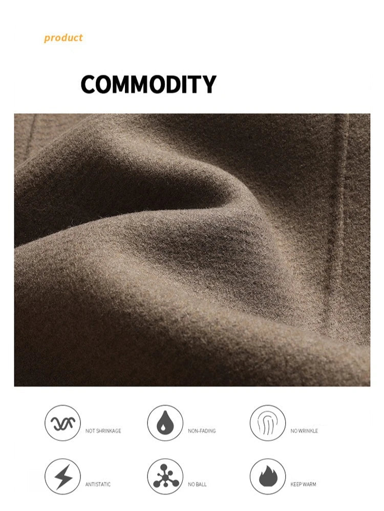 COMXZ Men Wool Blends Coat Removable Liner Luxury High End Business Outdoor Golf Coat Office Warm Go - Gallery image 7