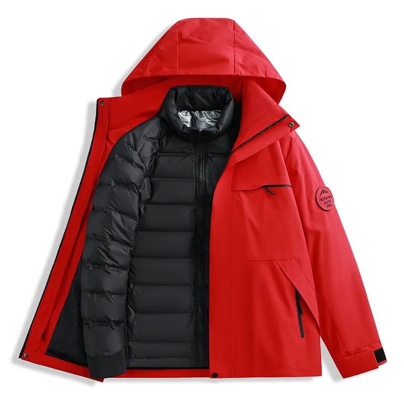 Neutral New Down Jacket 3-in-1 Adventure Thickened Warm Windbreaker Casual Travel Cold Protection Au - Gallery image 16