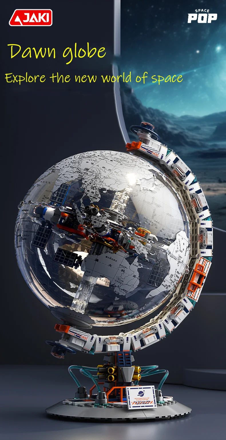 CK003 Space Tide Play series Dawn Dawn Globe collectible grade building blocks assembled adult stude - Gallery image 7