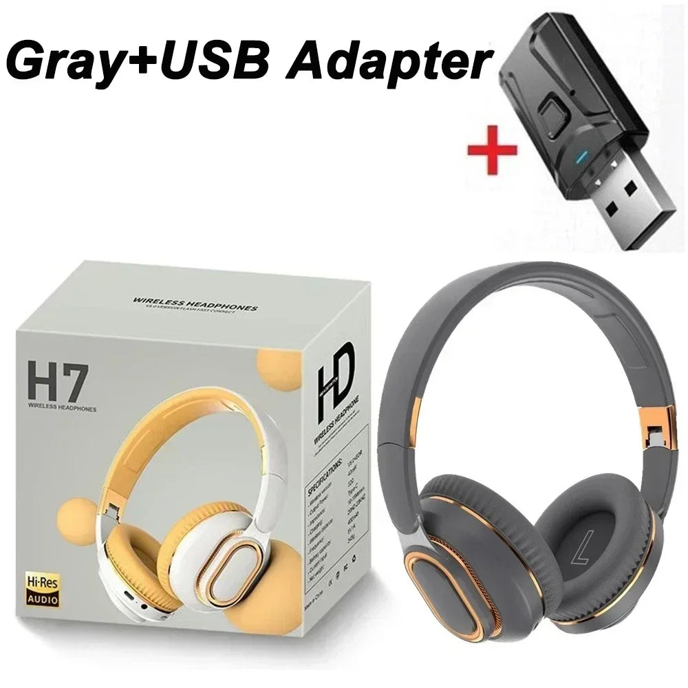 H7 Tv Bluetooth Headphone Wireless Headphone With USB Adaptor Headset Noise Cancelling Stereo Bass E - Gallery image 26
