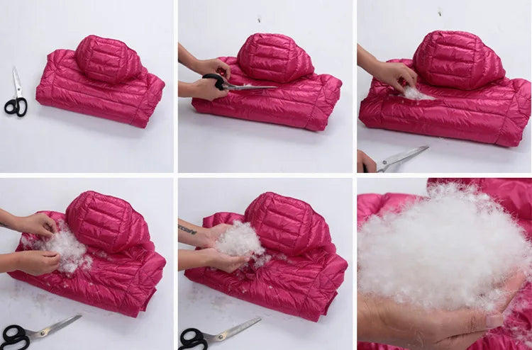 New Autumn Winter Women Ultra Light White Duck Down Jackets Candy Color Slim Short Design Warm Down  - View 5