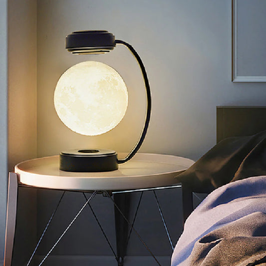 Magnetic Levitating 3D Moon Lamp LED Night Light Rotating Wi...
