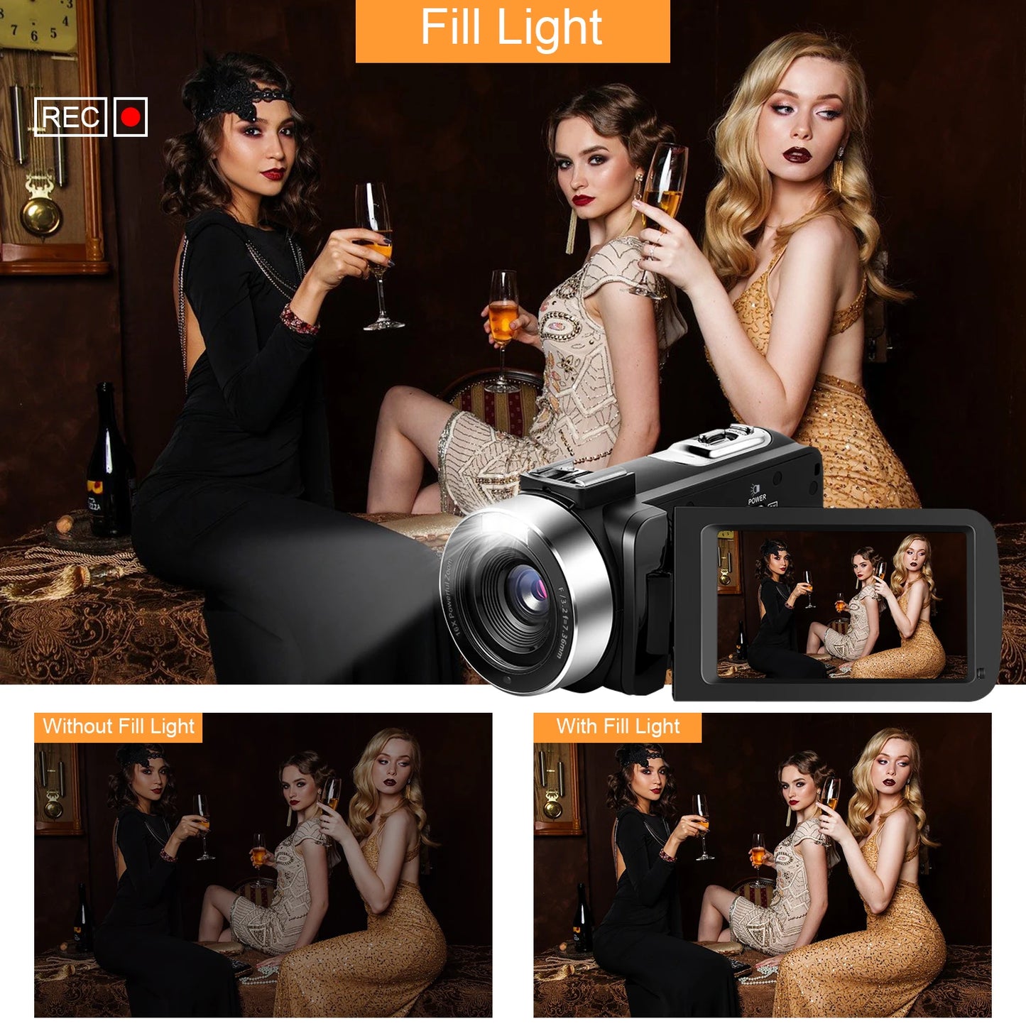 Full 4K Camcorder Professional YouTuber Digital Video Cameras Live