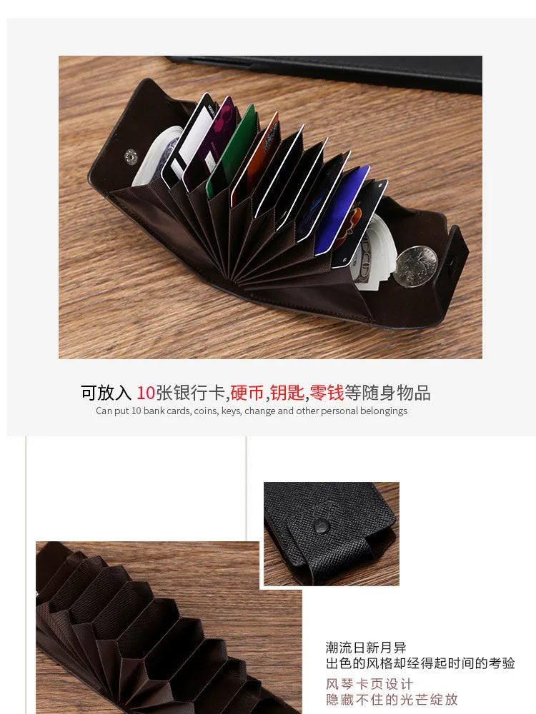 Men Credit Card Holder Leather Purse for Cards Case Wallet for