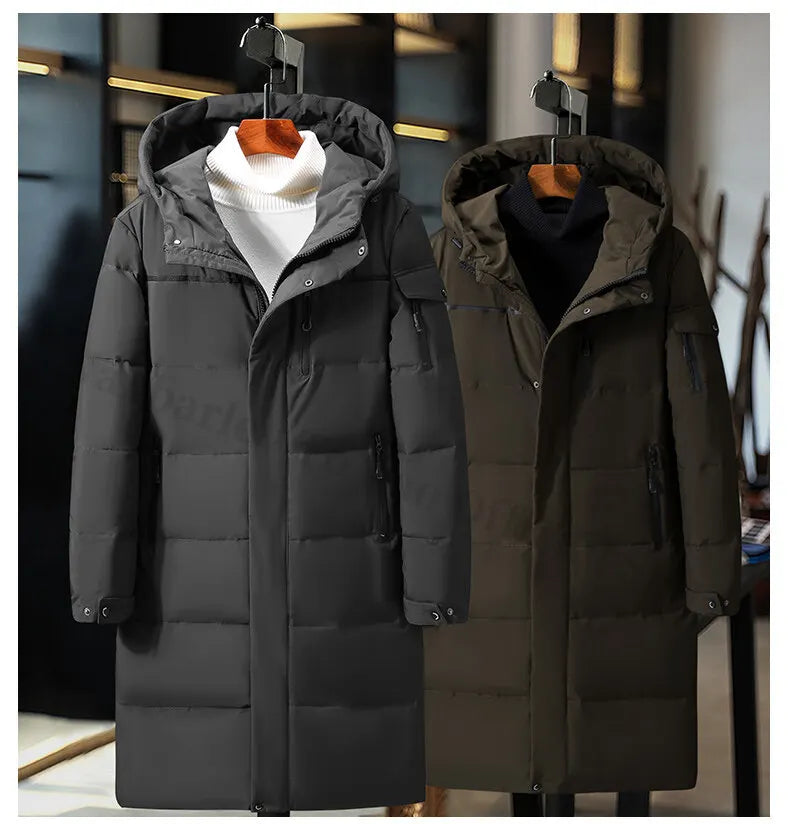 Luxury Men Down Jackets Fashion Hooded Collar Work Warm Down Filled Coat Casual Business Lightweight - Gallery image 6