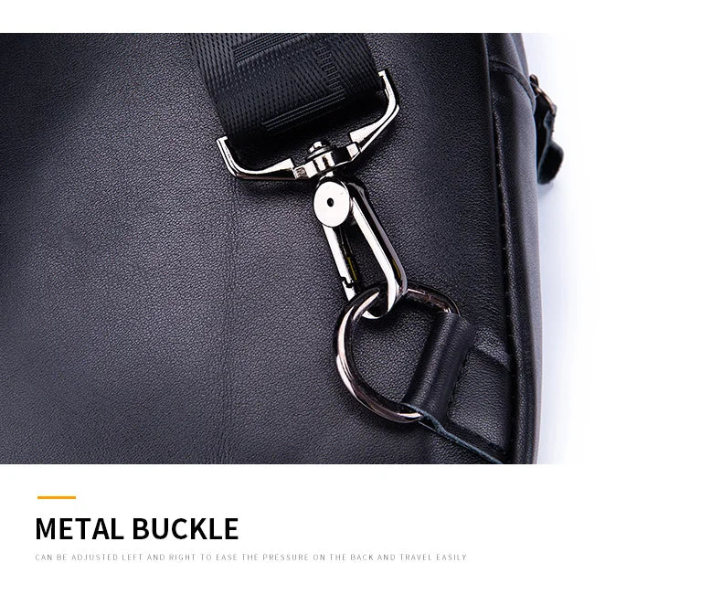 BULLCAPTAIN Bag Genuine Leather Chest Bag Men's Fashion Style Casual