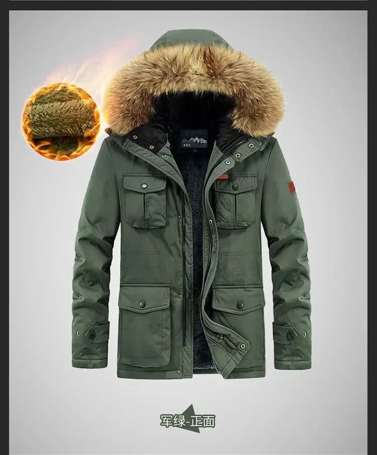 Plus Size 8XL Men Parkas Hooded - Thick Warm Winter Jacket Coat - Product Details