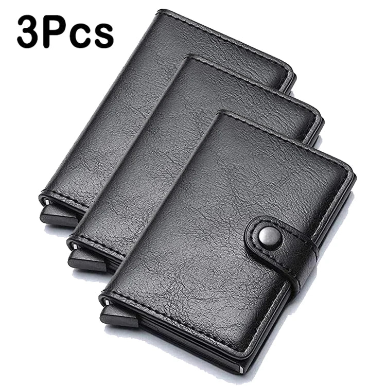 Rfid Aluminum Men Wallet Card Holder Purse Carbon Fiber Men Business