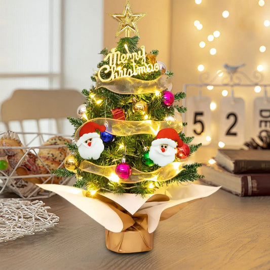 Christmas Tree Set Christmas Decor With Lights Desktop Mini Christmas  - Main View
