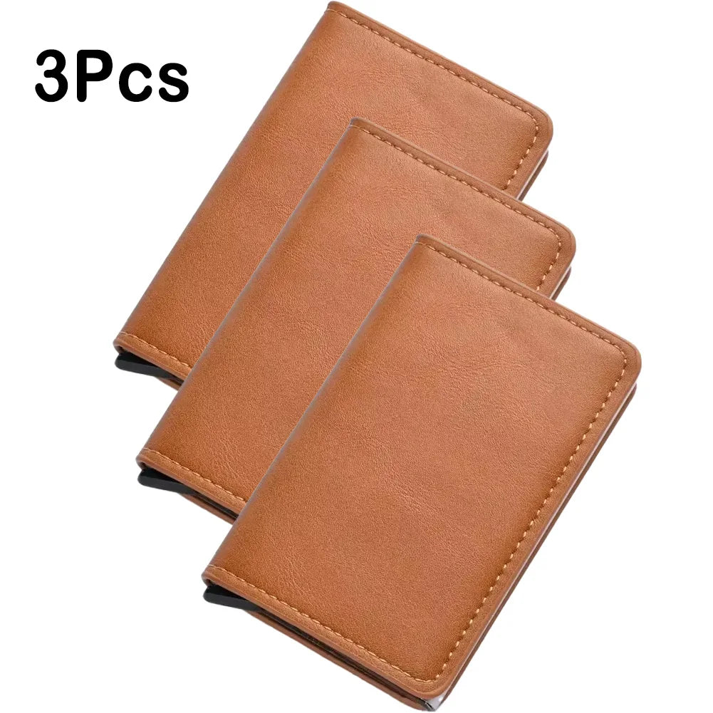 Rfid Aluminum Men Wallet Card Holder Purse Carbon Fiber Men Business