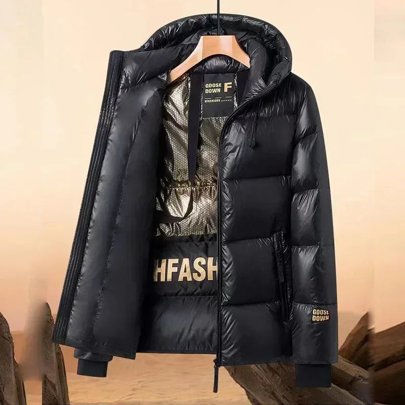 Down Jacket Men Waterproof - Luxury Hooded Goose Feather Puffer - Product Details
