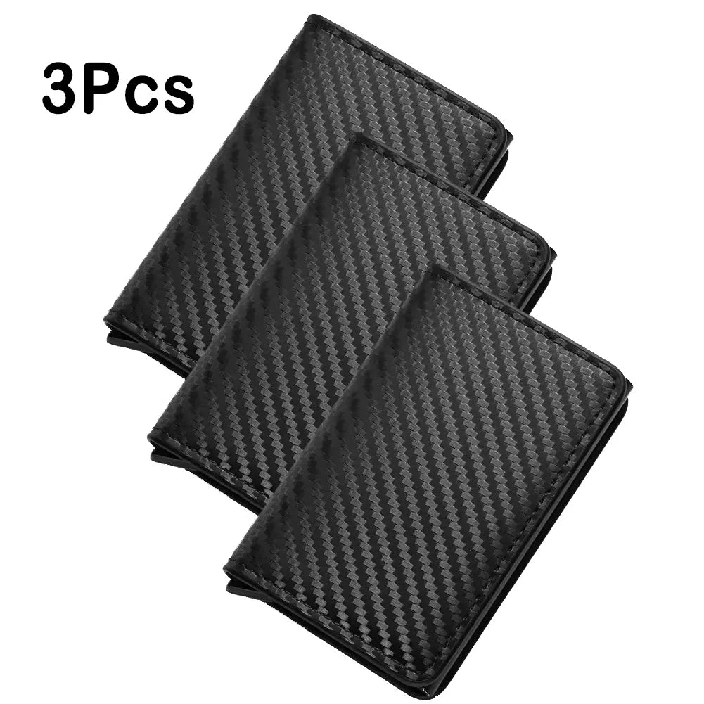 Rfid Aluminum Men Wallet Card Holder Purse Carbon Fiber Men Business