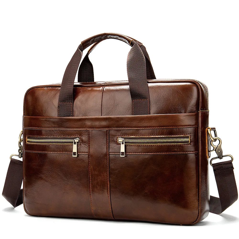 Natural Leather For Men Messenger Bags Man Briefcases Bag Business