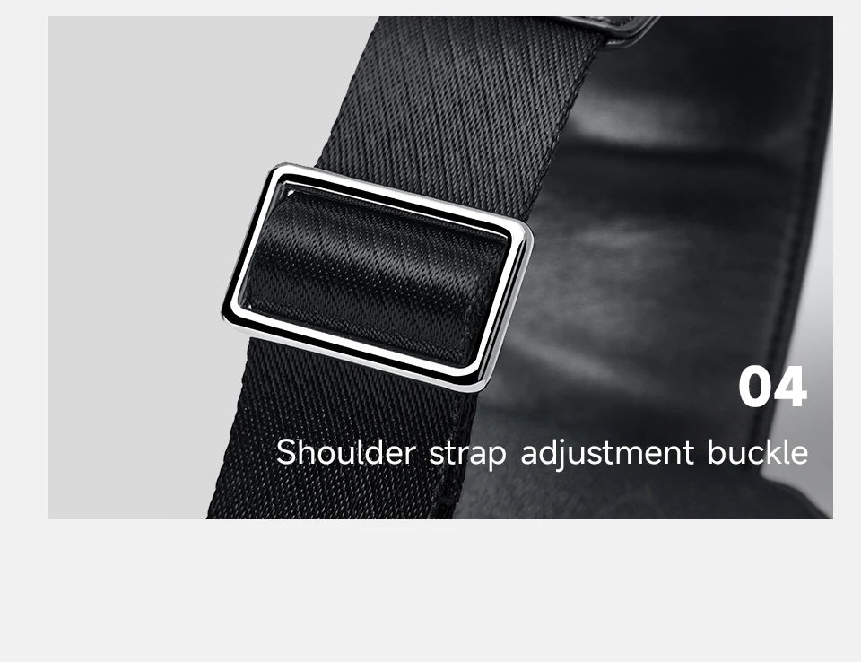 Septwolves Business Thin Printed Leather Crossbody Sling Bag Man