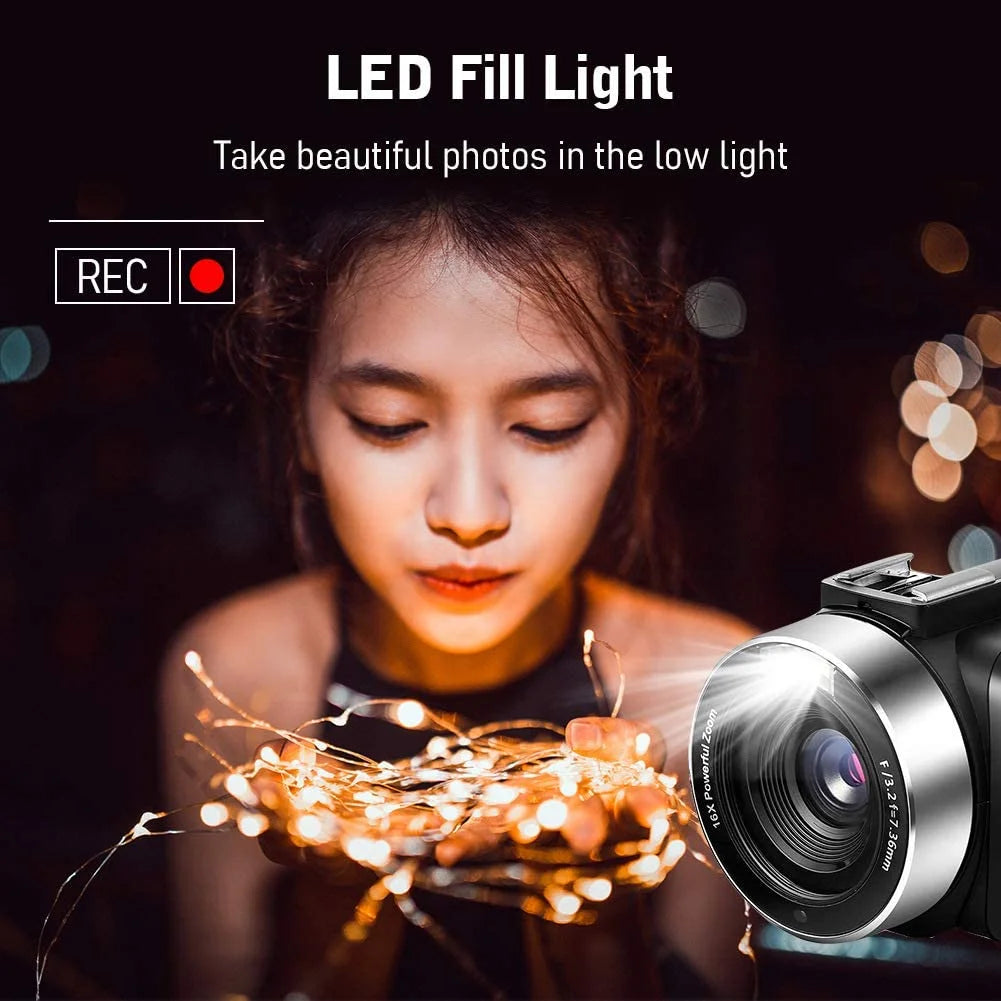 Full 4K Camcorder Professional YouTuber Digital Video Cameras Live