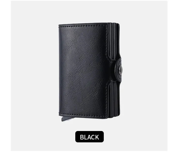 Double Layer Anti-Theft Card Case with RFID Blocking - Carbon Fiber