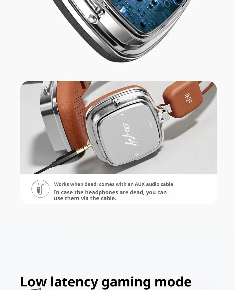 IKF R2 Retro Wireless Headphones Stereo Bass Sport Noise Reduction