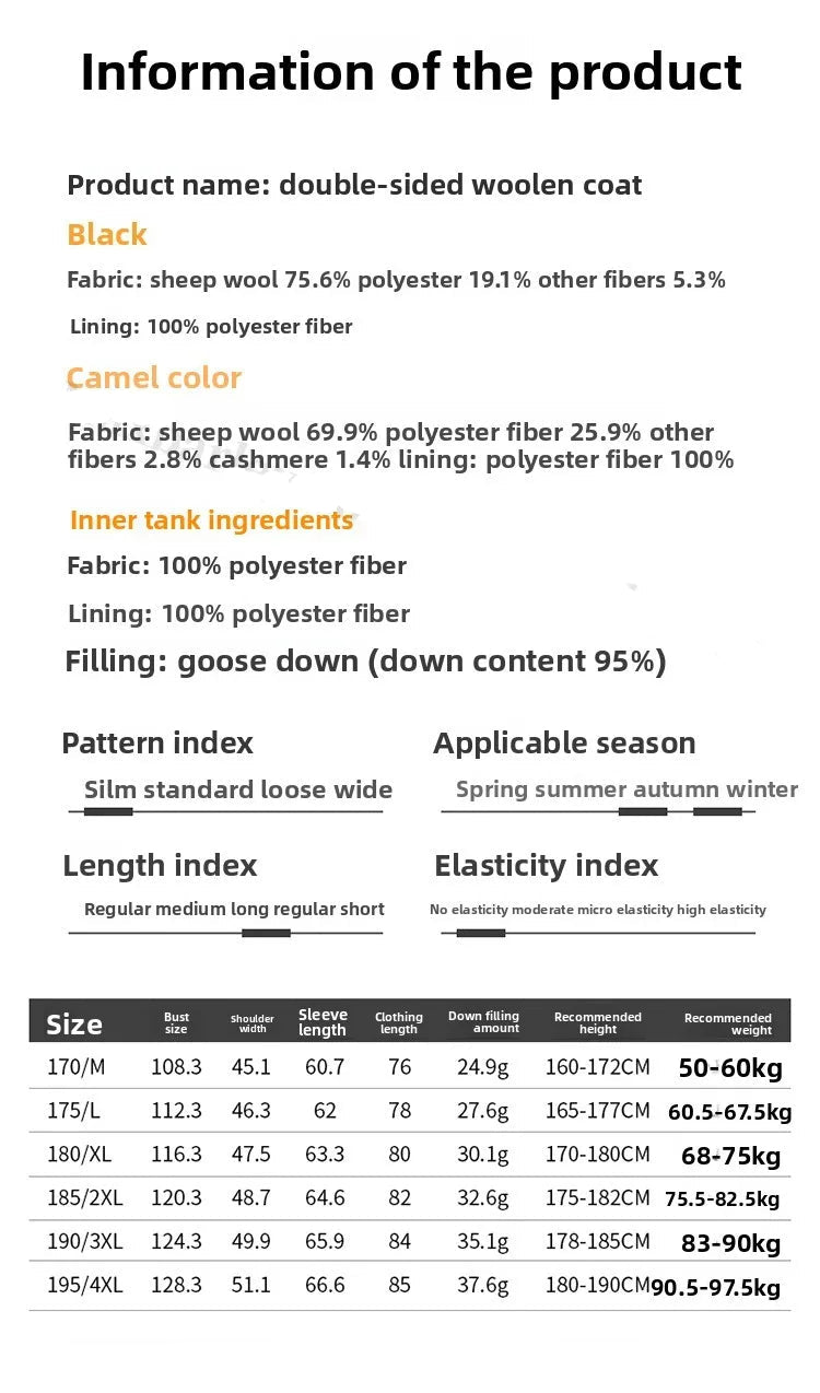 COMXZ Men Wool Blends Coat Removable Liner Luxury High End Business Outdoor Golf Coat Office Warm Go - Gallery image 6