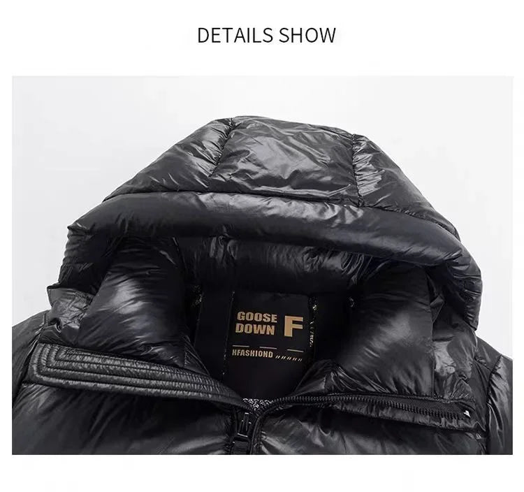 Down Jacket Men Waterproof - Luxury Hooded Goose Feather Puffer - Product Details