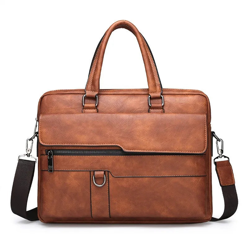 Luxury Brand Business Briefcase Men Leather Handbag For Man
