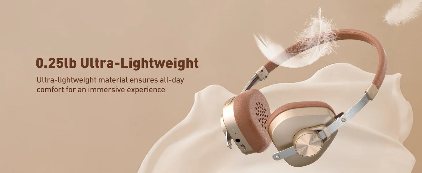 OneOdio F4 Wireless Headphones dual-device connection Vintage Headphones 50H Playtime - Gallery image 8