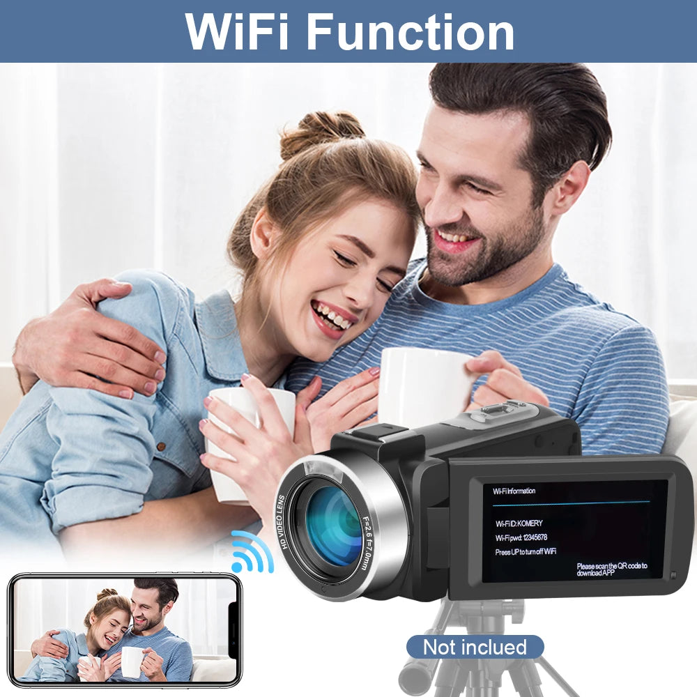 Full 4K Camcorder Professional YouTuber Digital Video Cameras Live