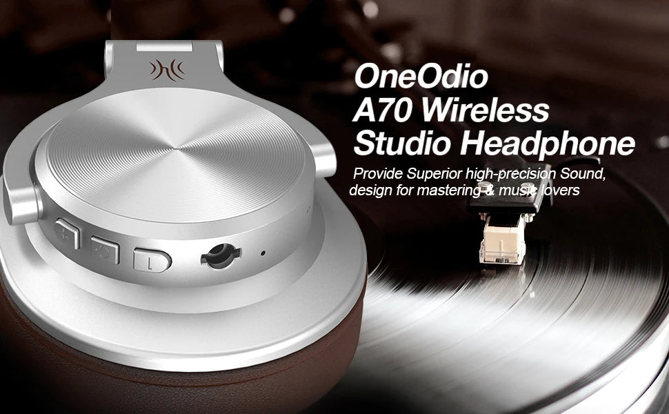 Oneodio Fusion A70 Bluetooth Headphones - Hi-Res Audio Studio DJ - Additional Angle