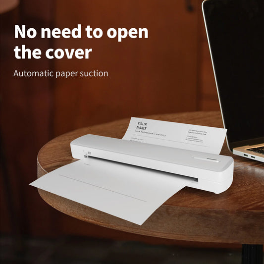 Portable Thermal Printer A4 - Wireless Inkless 300DPI - Detail View