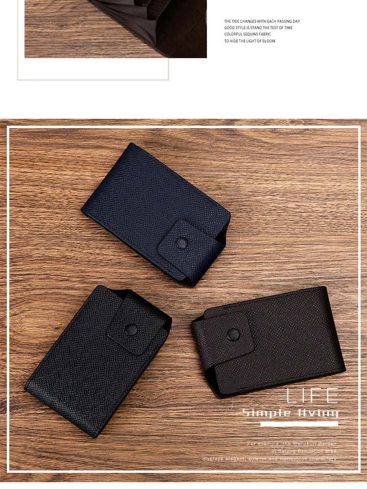 Men Credit Card Holder Leather Purse for Cards Case Wallet for