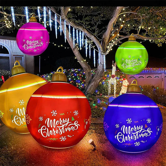 Christmas Pattern Inflatable Balloon Outdoor Fun Christmas Day Atmosph - Main View