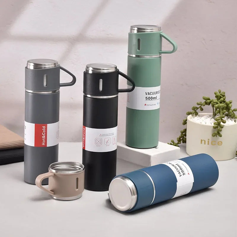 500ML 304 Stainless Steel Vacuum Insulated Bottle Set Office
