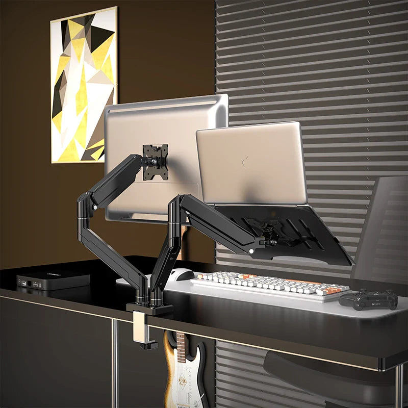 Dual Monitor Desk Mount up to 32 inches Screens Height Adjustable Monitor Stand, Heavy Duty Arm,VESA 75x75mm or 100x100mm,...