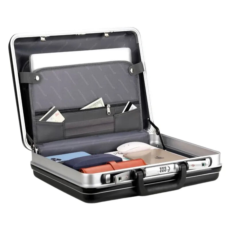 18-inch Aluminum Frame Anti-Theft Business Briefcase - TSA Lock Secure Laptop Case for Travel, Durab - Gallery image 6