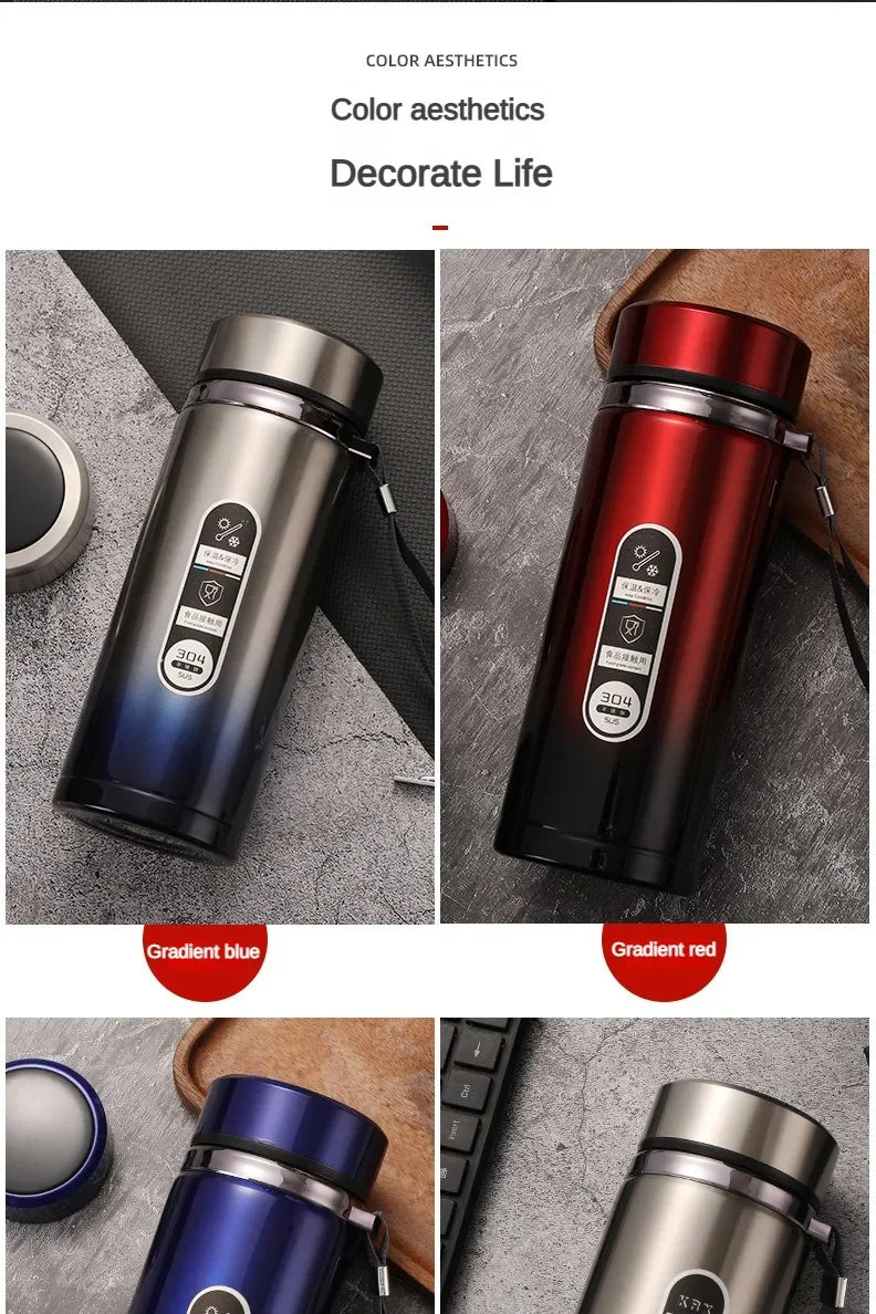 500ML-1Liter Stainless Steel Thermos Bottle with LED Temperature