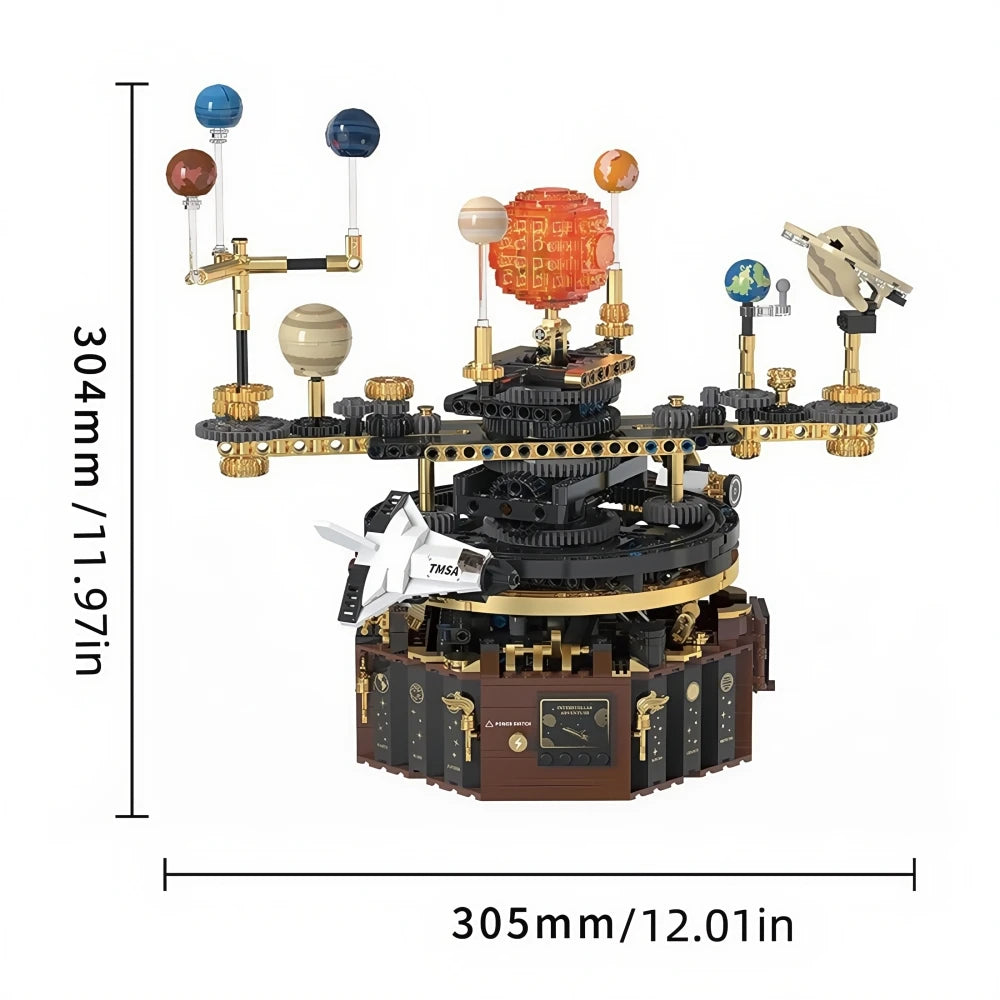 STEM Electric Rotating Universe Electric Solar System Light Building Blocks Sun Earth Model Space Sc - Product details