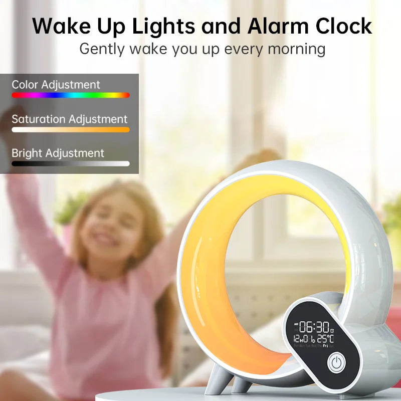 Novelty Smart Q Wake Up Light Ambient Light And Wake-Up Night Light Dimmable Wak - Side View
