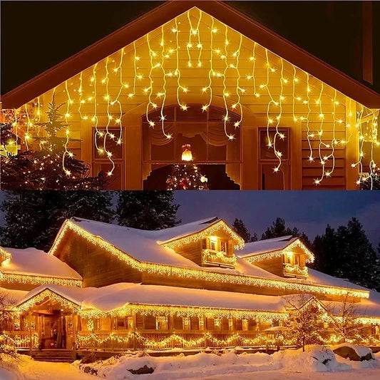 Christmas Garland LED Curtain Icicle Lights Festoon LED Light Droop Wa - Main View