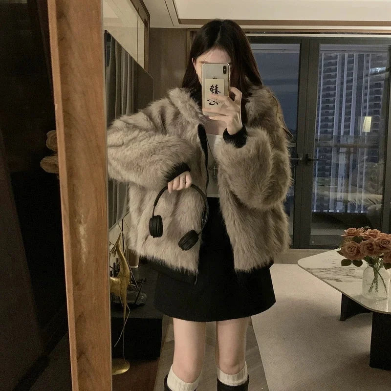 Double Sided Winter Coat Women Clothing Imitation Mink Fur Fur Hooded Cotton Jacket Female Warm Cott - Product details