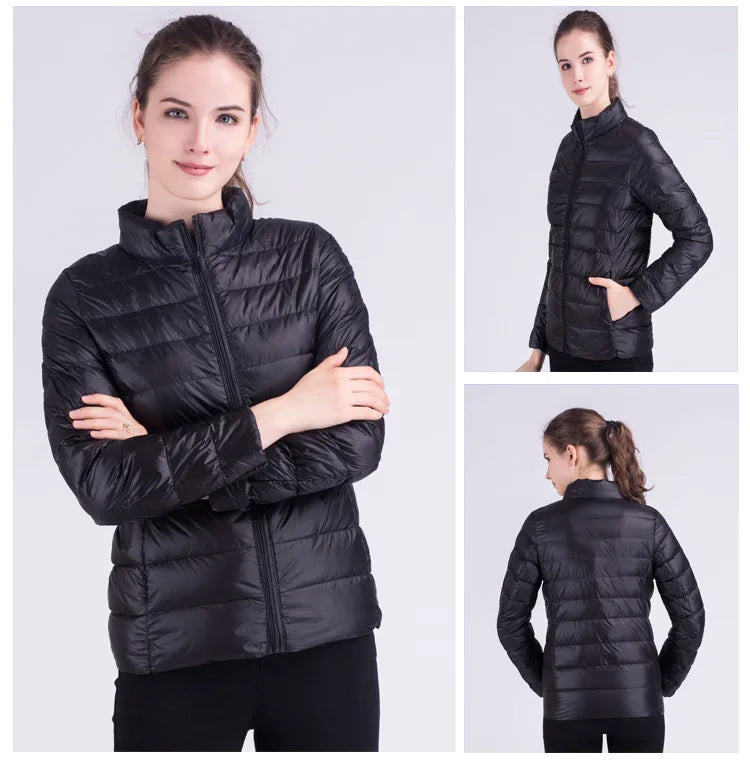 New Autumn Winter Women Ultra Light White Duck Down Jackets Candy Color Slim Short Design Warm Down  - Gallery image 16