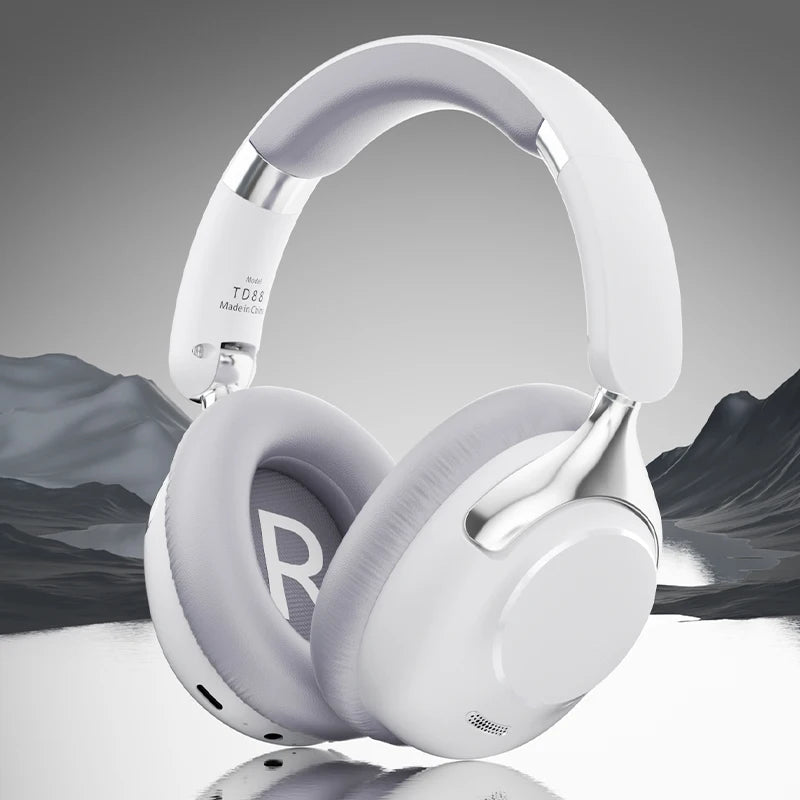 ANC Noise Reduction 100H Play Time Bluetooth Headphones 360° Surround Sound Wireless Headsets Sports - Additional view