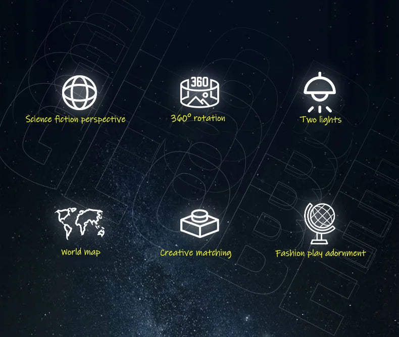 CK003 Space Tide Play series Dawn Dawn Globe collectible grade building blocks assembled adult stude - Gallery image 8