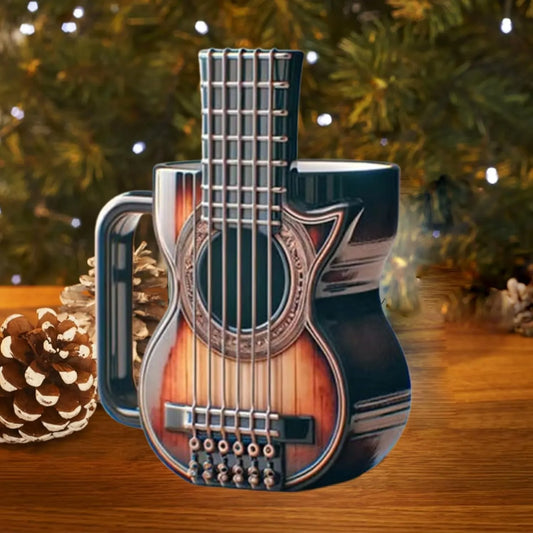 Musical Instrument Coffee Mug Summer And Winter Drink Cup Durable Easy To Clean  - Side View