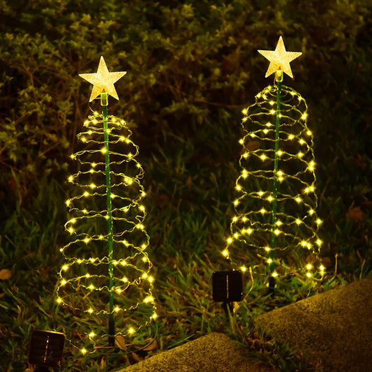 Solar Outdoor Garden Christmas Tree Lights LED String Lights IP65 Star Light Dec - Main View
