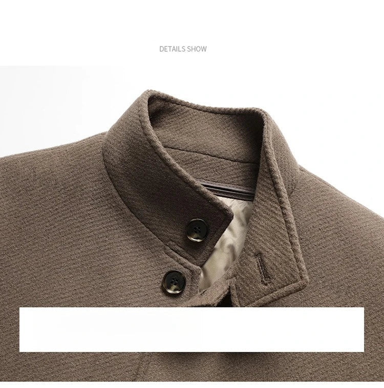 COMXZ Men Wool Blends Coat Removable Liner Luxury High End Business Outdoor Golf Coat Office Warm Go - Gallery image 10