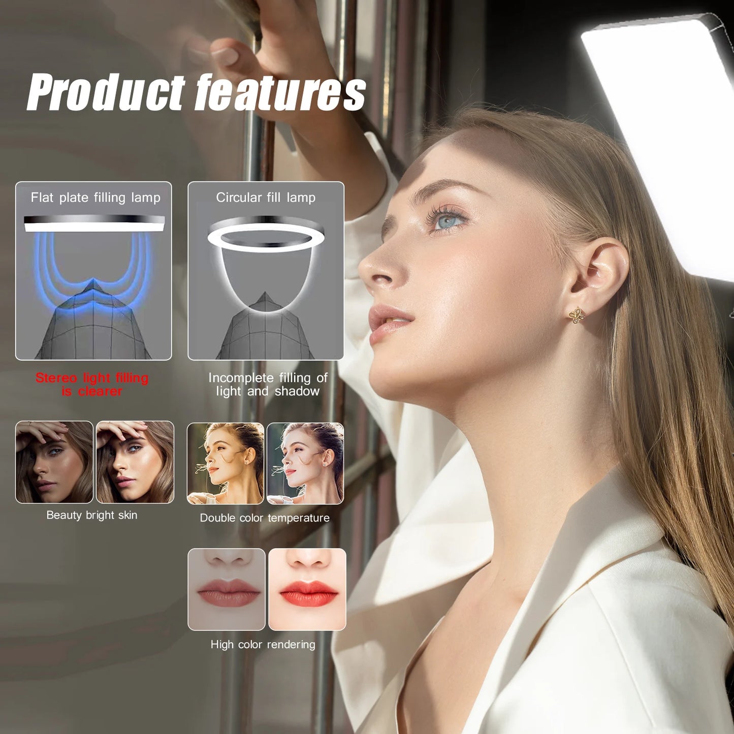 LED Video Lights Conference Photography Lighting Selfie Light Photo