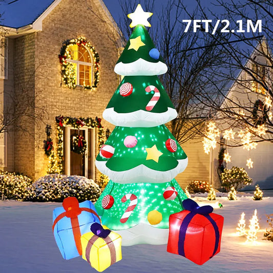 2.1M/7FT Christmas Inflatable Xmas Tree With LED Lights Outdoor Orname - Main View
