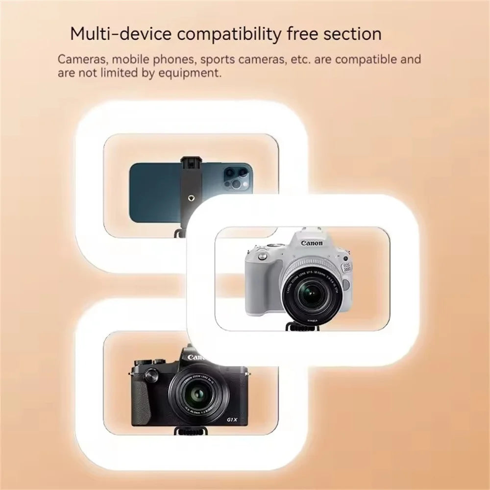 New Handheld Ring LED Rechargeable Fill light Mobile Phone Live